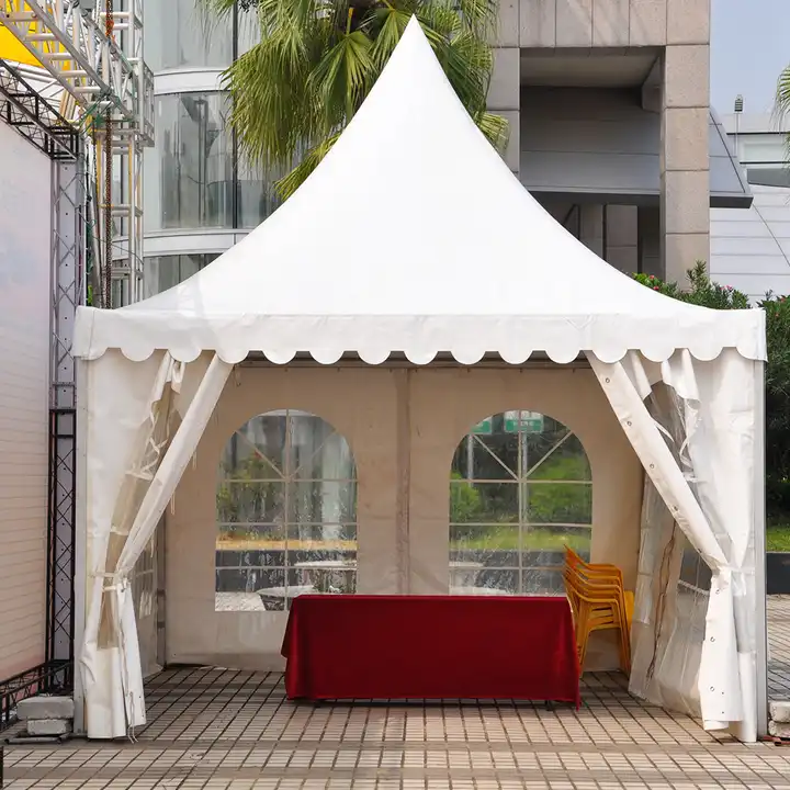 Pavillon Pagode tente blanc toit transparent 3x3m 3 par 3 3X3 4X4m 4 par 4  4X4 5X5m 5 par 5 5X5 6X6m 6 par 6 6X6 - Chine Pagode et Gazebo prix