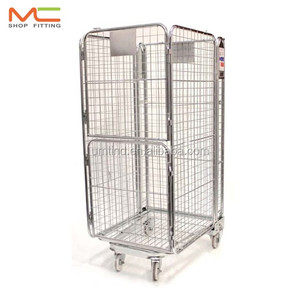 5 lado nestáveis fio rolo recipiente, aço segurança rolo gaiola com tampa e porta - Product Image 6