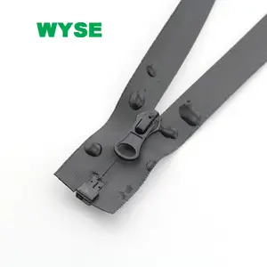 Biểu Tượng Tùy Chỉnh #5 Open End Nylon PU PVC Dây Kéo Không Thấm Nước Cho Áo Khoác Thể Thao Túi Quần Áo Ngoài Trời