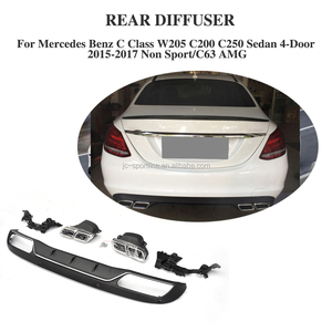 Parachoques trasero difusor puntas de escape para <span class=keywords><strong>Mercedes</strong></span> s Ben z <span class=keywords><strong>Clase</strong></span> C W205 C200 C250 2015-2017 - Product Image 3