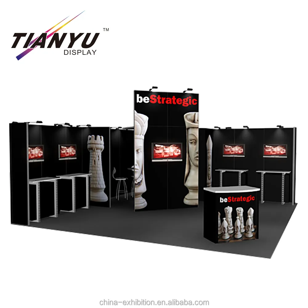 Tianyu-pantalla Modular personalizada de cualquier tamaño, marco de aluminio, 10x10, cabinas de exposición