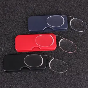 Wallet on the nose Resting Reading Glasses with Case Small enough to fit in your wallet, purse, pocket or stick to your phone