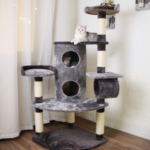 ผลิตภัณฑ์สัตว์เลี้ยงดีไซน์ใหม่บ้านไม้ขนาดใหญ่หรูหราทันสมัยกลางแจ้งต้นไม้แมวหอปีนเขาแมว - Product Image 2