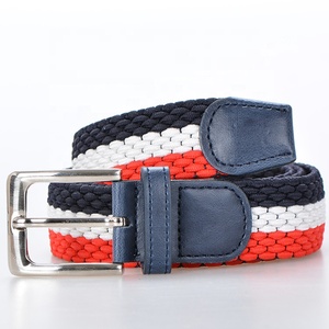 Multi couleur élastique tricotée pour <span class=keywords><strong>homme</strong></span> <span class=keywords><strong>ceinture</strong></span> extensible avec boucle ardillon en alliage - Product Image 3
