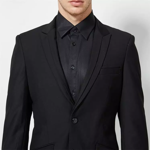 Dropship 1 Set Include cappotto e pantaloni nero abbigliamento formale per abiti da lavoro <span class=keywords><strong>smoking</strong></span> università abito da sposa sposo <span class=keywords><strong>uomo</strong></span> - Product Image 6