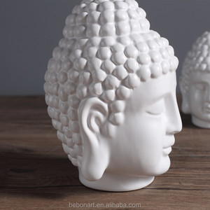 Estatuas de Cabeza de <span class=keywords><strong>Buda</strong></span> de Cerámica Blanca, Escultura de Cerámica Hecha a Mano, Figurita para Decoración del Hogar, Hotel, Altar de <span class=keywords><strong>Buda</strong></span>, Meditación, Regalo Zen - Product Image 6