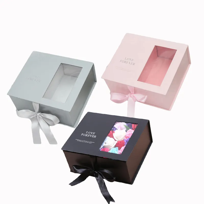 Роскошная Подарочная коробка для парфюма на заказ, картонная бумага, прозрачная подарочная упаковочная коробка