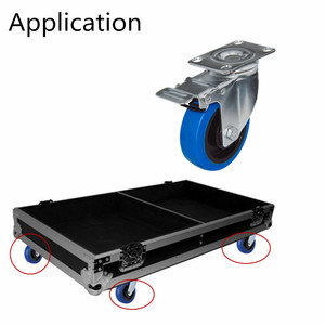 WBD Industrial <span class=keywords><strong>Swivel</strong></span> 100mm 125mm Blue TPR Nachlauf und Rad mit Bremse - Product Image 2