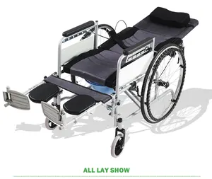 Factory Price Commode Wheelchair Reclining Wheelchairs With Bedpan Removeable Footlegs