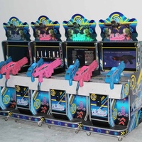 Machine de jeu de tir d'arcade à pièces pour enfants, parc d'attractions intérieur, 2 joueurs, machine de jeu vidéo de tir d'extraterrestres pour enfants
