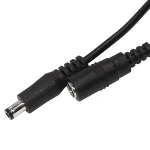 Tahan Air Outdoor 5.5X2.1Mm Female Ke Male Plug CCTV DC Power Kabel Ekstensi Cord untuk 12V Power adaptor