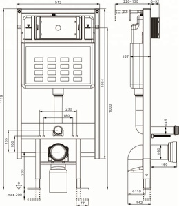 Ẩn Nhà Vệ Sinh Tuôn Ra Hệ Thống Bể Chứa Cho Tường Treo Nhà Vệ Sinh - Product Image 6