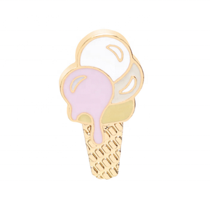 Suéter de helado, insignia de pin de metal dorado, esmalte suave, nuevo - Product Image 3