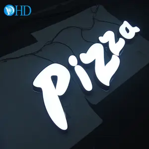 Outdoor Restaurant Teken Led Signage Dak Teken Geleid Brief Pizza Teken