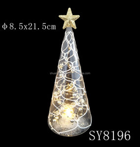 New Design <strong>Christmas</strong> Home Decoration Led Light up clear Glass <strong>Tree</strong> <strong>Top</strong> - Product Image 5