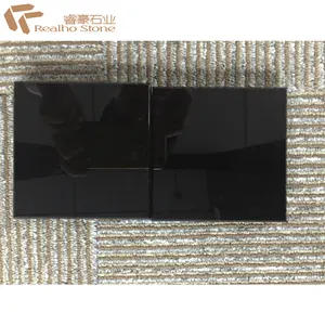 Black Crystal Stone Nano Glass Slab For Countertop