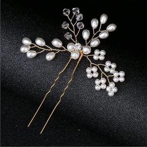 Wholesale Fashion Crystal <strong>Pearl</strong> <strong>Hair</strong> Clip Wedding Flower Bridal <strong>Hair</strong> Clips Accessories <strong>Hair</strong> <strong>Pins</strong> for Women - Product Image 2