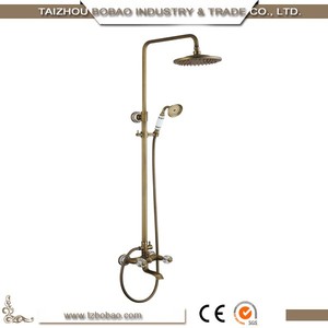 Estilo 9021 Mejor Precio Latón Antiguo Doble Manijas de Montaje En Pared Bañera Ducha Grifos Mezcladores y Grifos - Product Image 4