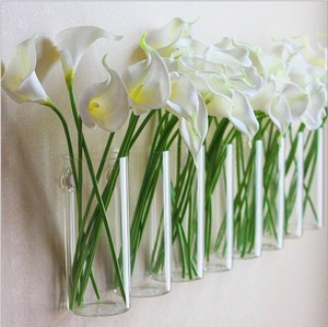 Vaso da <span class=keywords><strong>fiori</strong></span> in vetro decorativo a forma di cilindro in stile semplice moderno appeso a parete vaso da <span class=keywords><strong>fiori</strong></span> in vetro decorativo <span class=keywords><strong>per</strong></span> la decorazione della parete di casa - Product Image 2