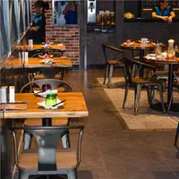 (SP-CS327) endüstriyel vintage ahşap yemek bistro kırsal tarzı metal kafe sandalyesi kullanılan restoran mobilya