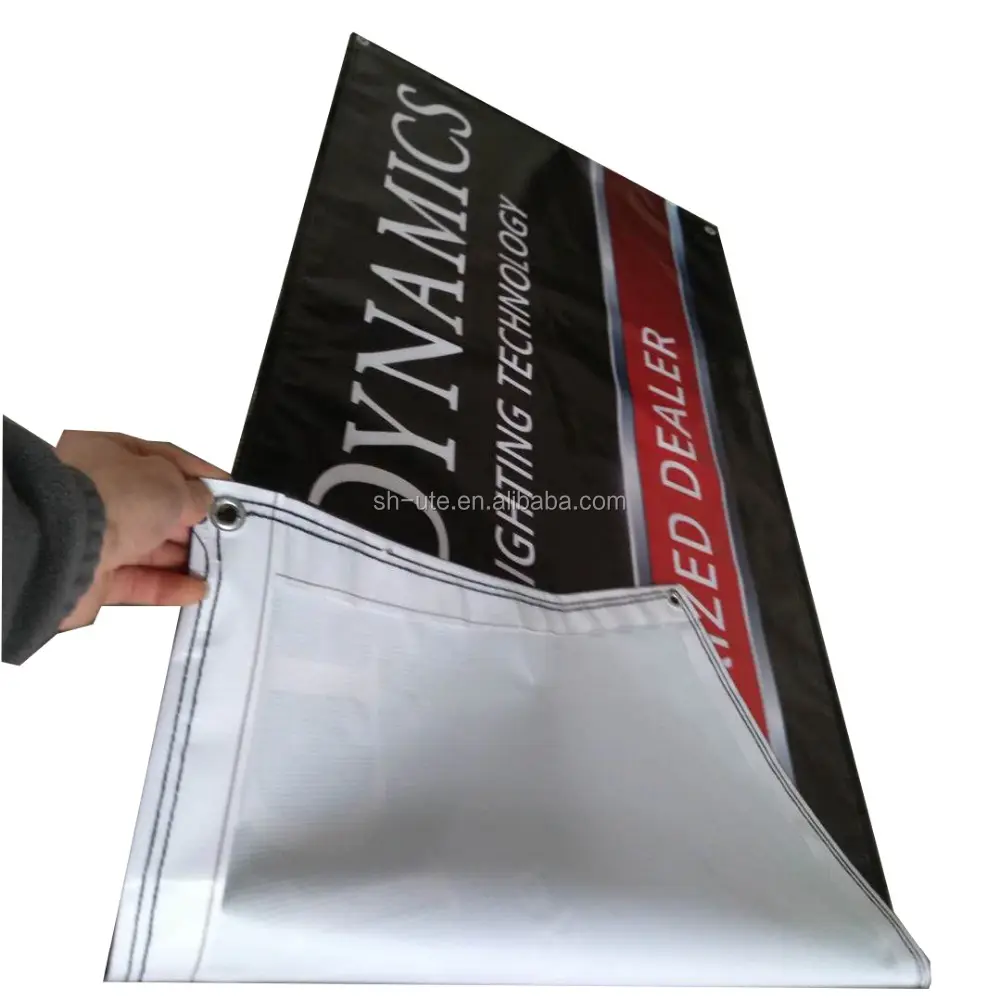 Outdoor Pvc Flex Banner Voor Digitaal Printen Hangende Banner Reclame Op Maat Vinyl Banner