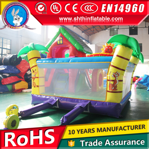 Casa Inflable Antideslizante con Tobogán, Combo de Juegos Inflables Resistentes para Niños, Parque de Aventuras, Uso Comercial - Product Image 3