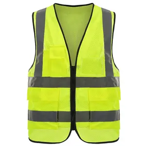 网眼织物 Hi Vis 背心与口袋