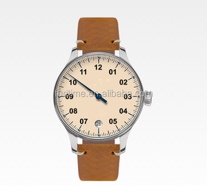 Relojes de pulsera de lujo de acero inoxidable con logotipo personalizado grande automático de una mano de marca superior para hombre - Product Image 2