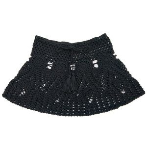 اليدوية الكروشيه الهبي بوهو الرباط الصيف التستر تنورة الشاطئ اللباس - Product Image 3