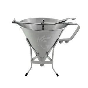 Piston Funnel - Stainless Steel Baking Funnel Dispenser with Stand Cake Desserts Making Bakery Use Transferring Liquid, Fluid