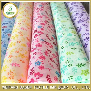 Vari tipi di disegni di fiori stampato tessuti 100 tessuto di poliestere