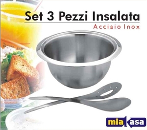 Ensemble de salade bol à salade en acier inoxydable avec couvercle pour bols à mélanger de cuisine ensemble en acier inoxydable au prix de gros - Product Image 6