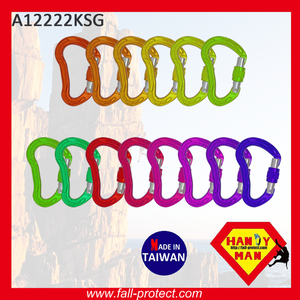 Outdoor Sports Mountain Hook Safe 24KN Screw Lock B Shaped Aluminum Climbing Carabiner - Product Image 6