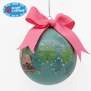 90mm Kişiselleştirilmiş Çok Tasarım El Boyalı Pet Köpek Portre Cam Yılbaşı Topu için Pet Kaybı Anıt - Product Image 3