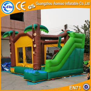 0.55mm PVC Inflable <span class=keywords><strong>castillo</strong></span> inflable con tobogán, gorila inflable, obstáculo casa <span class=keywords><strong>del</strong></span> árbol - Product Image 2