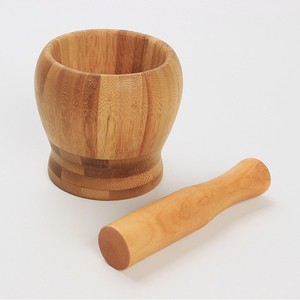 ครกไม้ไผ่ธรรมชาติและสากขนาดใหญ่ - Product Image 2