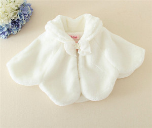 Cappotto in <span class=keywords><strong>Pelliccia</strong></span> per Bambine di Alta Qualità, Stile Mantella Natalizia, Rosa e Bianco, Vestito Invernale da Principessa - Product Image 4