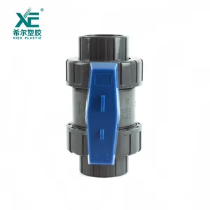 Factory価格プロフェッショナルブルーカスタムハンドル<span class=keywords><strong>pvc</strong></span>ダブル真ユニオンボールバルブ - Product Image 5