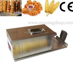 Commercial Use 110v 220v Electric Tornado Potato Cutter + Curly Fries + Twistered Hot Dog Potato Slicer