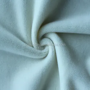 93 Polyester 7 Spandex Tricot Bàn Chải Màu Trắng Lót/Bên Trong/interlining Căng Velboa Vải
