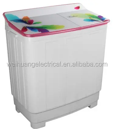 9.5KG Twin Tub Washing Machine stainless steel plastic body glass cover