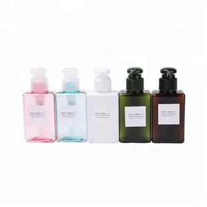 IBELONG Wholesale 100ml Green Pink White Amber Clear Rectangle Flat Square PETG Plastic Body Lotion Shampoo Pump Bottle Supplier