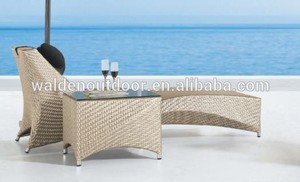 En osier <span class=keywords><strong>extérieur</strong></span> balcon ensemble de meubles chaise longue ( DH-9574-2 ) - Product Image 1