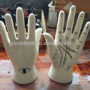 Organizzatore di Gioielli in Ceramica a Forma di Mano per la Lettura del Palmo, Ornamento Decorativo per Mani, Stile Gitano, per Divinatori - Product Image 2