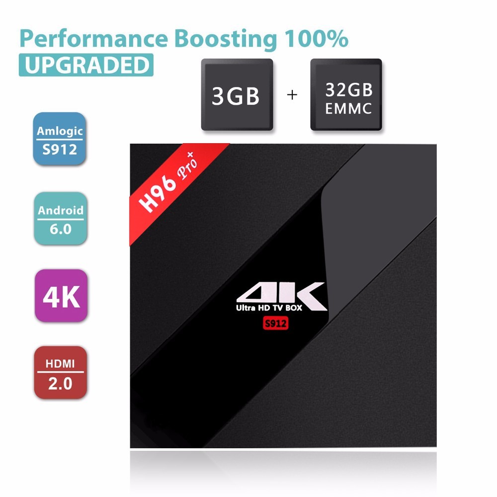 H96 Pro + TV BOX Android 6.0 HD RAM 3 GB ROM 32 GB Smart tv Wifi 2.4G y 5.0G Bluetooth 4.1