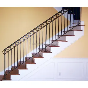 Private Villa Aluminum Casting Stair Railing Metal For Circular Staircase