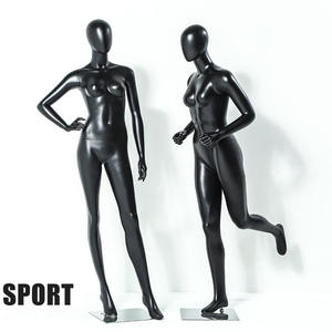 Xinji Matte Black Spier Oefenpop Mannen Sport Mannequins Mannelijke Running Vrouwelijke Etalagepop - Product Image 4