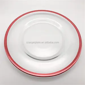 Fashionable Dinnerware Under Plate 13inch Colorful glass charger plate for Party Wedding Events