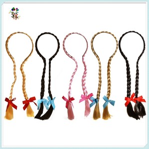 Oktoberfest Dutch botola bavarese Beer Girls colore <span class=keywords><strong>rosa</strong></span> estensione sintetica pezzi di capelli trecce HPC-0133 - Product Image 3