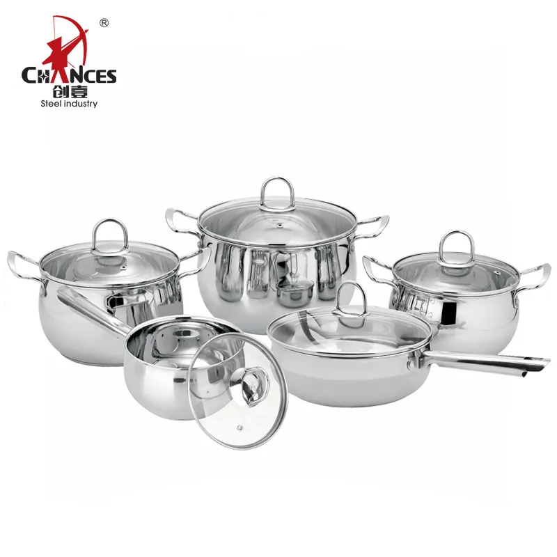 SS 201 Household Cookware Set For Supermarket